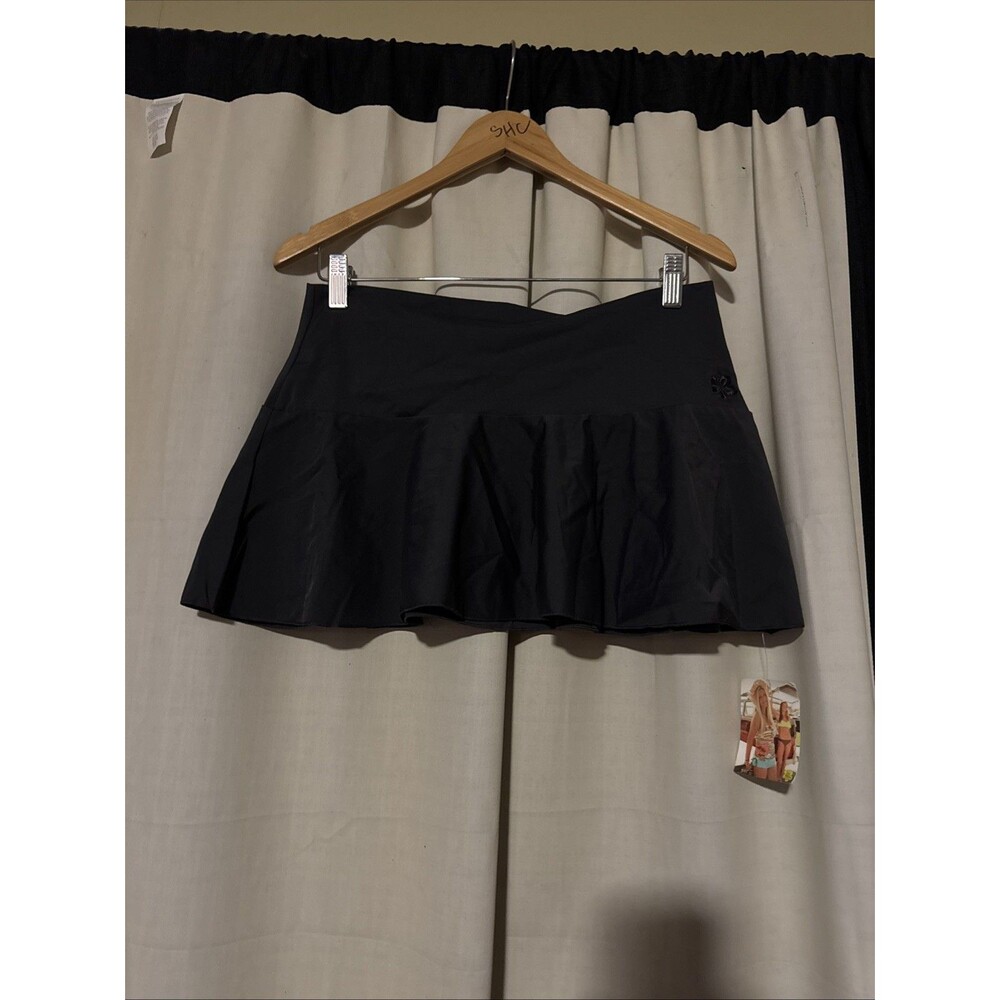 Vintage 2000s Hapari Sassy Skirt Womens Sz Large Charcoal Gray NWT